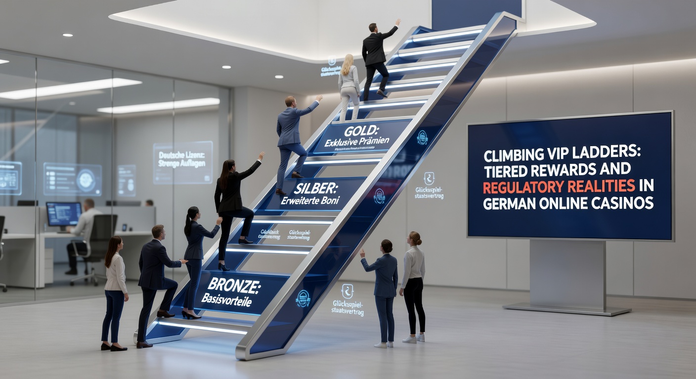 Darstellung regulatorischer Dokumente und einer VIP-Leiter, die durch gesetzliche Limits eingeschränkt wird, mit Fokus auf deutsche Vorschriften