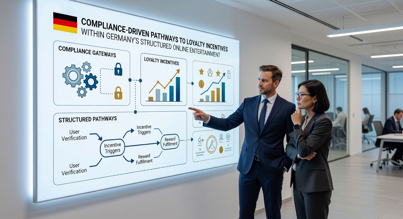 Illustration von Loyalty-Incentives und strukturierten Pfaden mit Fokus auf deutsche regulatorische Rahmenbedingungen