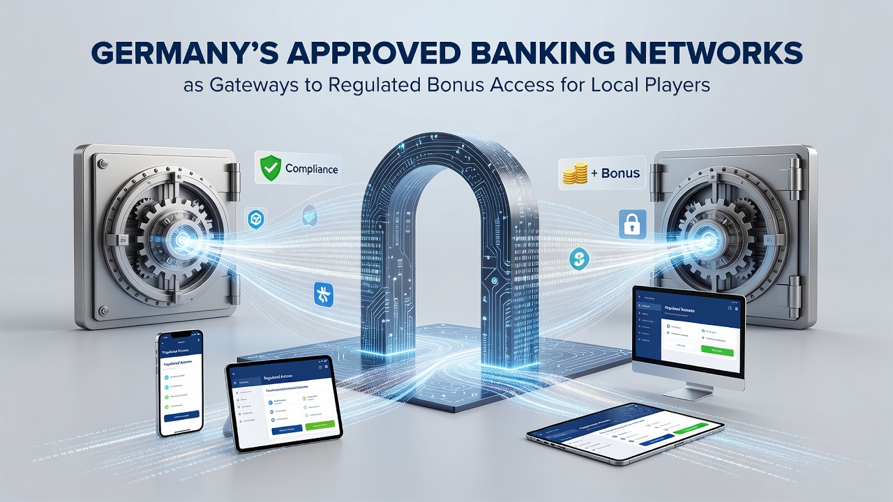 Darstellung von Transaktionsrouten durch deutsche Banknetzwerke und deren Verbindung zu regulierten Bonusangeboten
