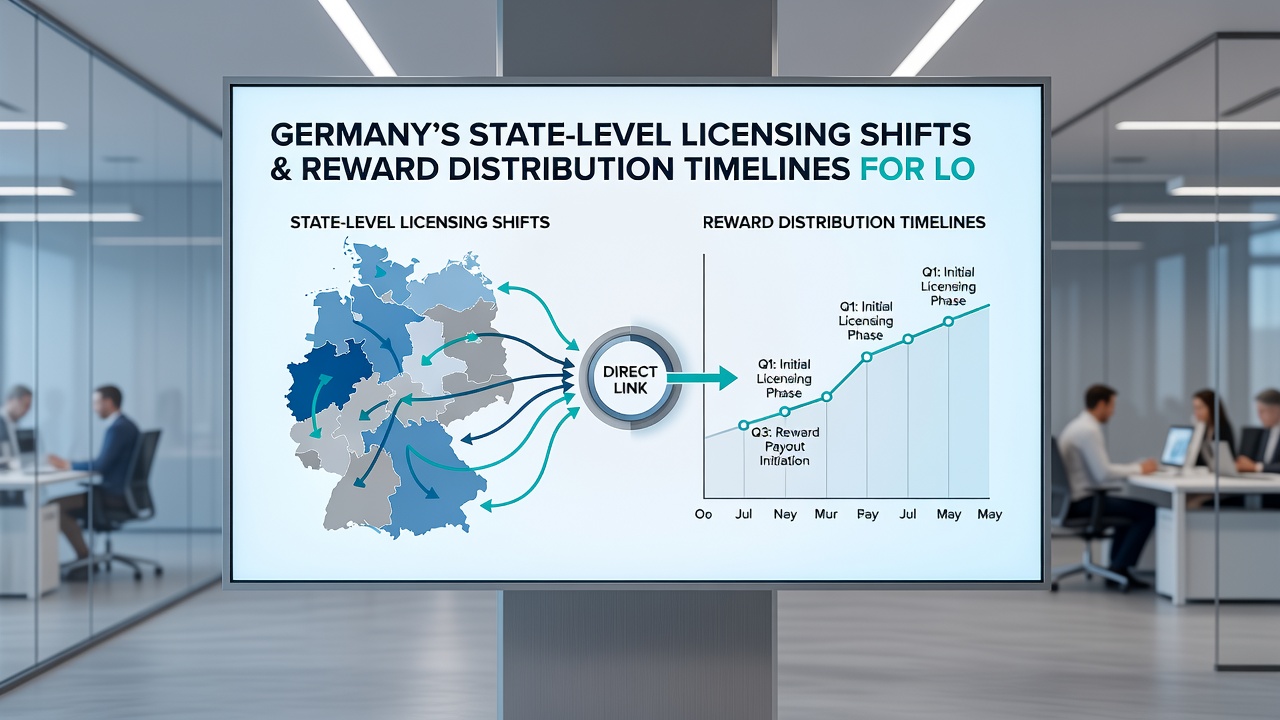 Darstellung regionaler Lizenzmodelle und Auszahlungszeiten in Deutschland
