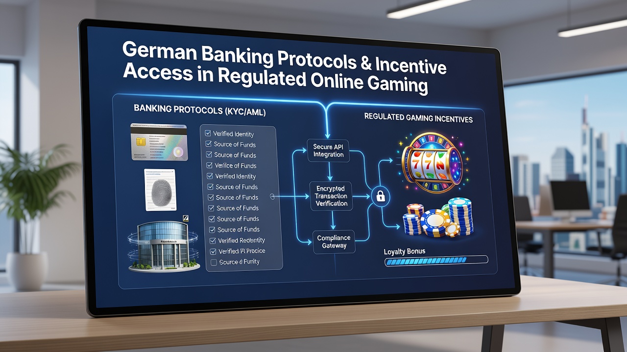 Darstellung der Integration von Bankprotokollen mit Gaming-Incentives und Compliance-Systemen