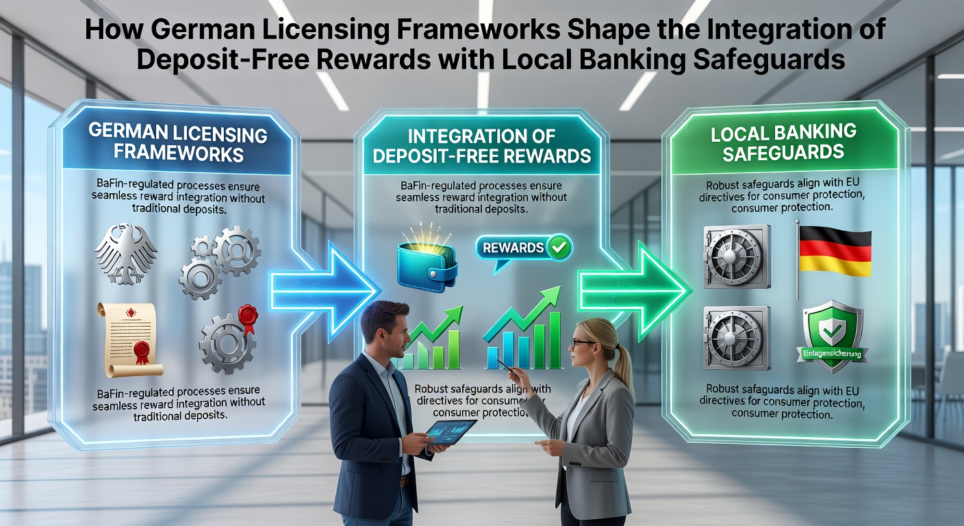 Illustration der deutschen Lizenzrahmen bei der Integration von No-Deposit-Boni und Bankensicherheiten