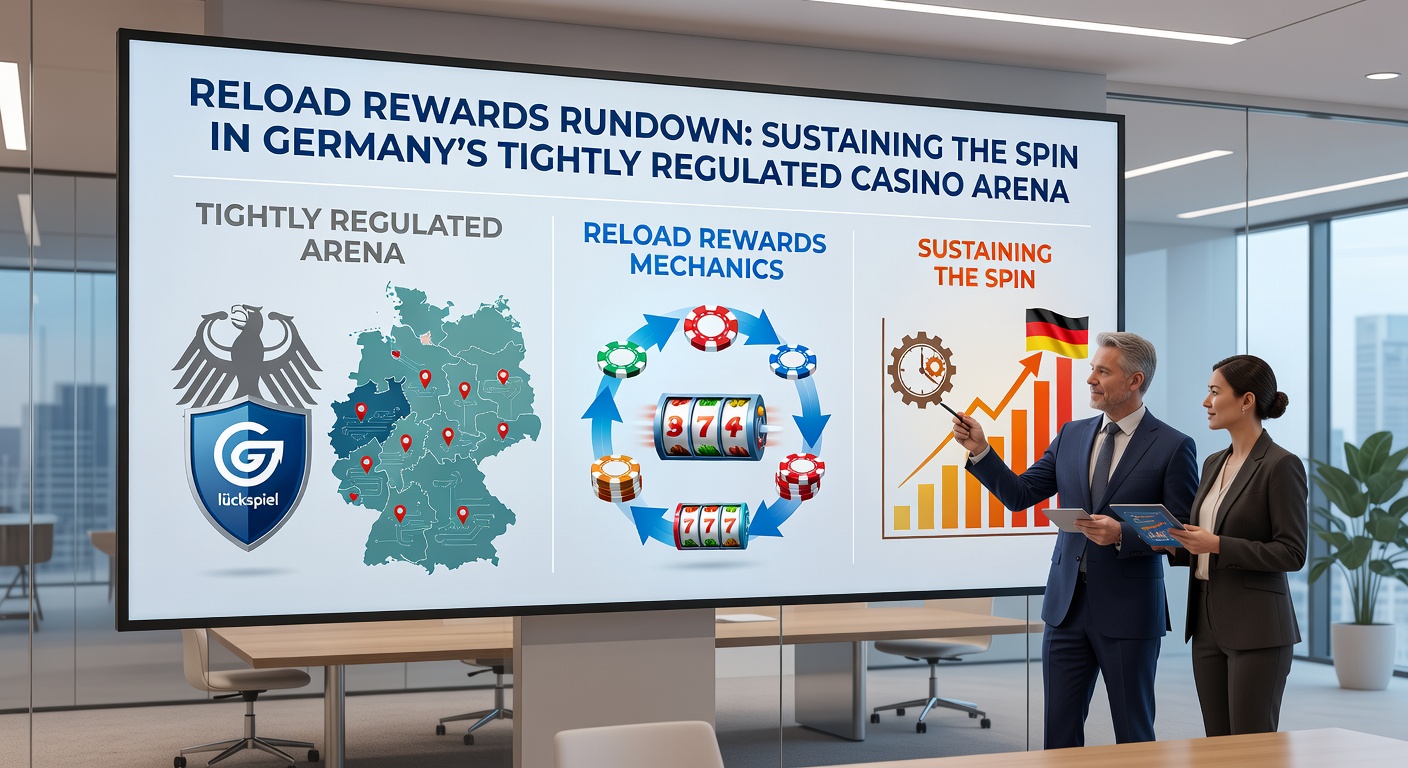 Datenvisualisierung von Reload-Bonus-Nutzung in Deutschland, mit Balkendiagrammen zu Prozentsätzen und Umsatzbedingungen